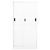 vidaXL Büroschrank mit Schiebetür Weiß 90x40x180 cm Stahl