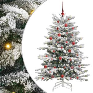 vidaXL K&uuml;nstlicher klappbarer Weihnachtsbaum Wei&szlig; 150 cm PE und PVC