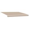 vidaXL Einziehbare Markise Beige 4 x 3 m Leinen und Aluminium