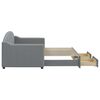 vidaXL Tagesbett Ausziehbar mit Schubladen Hellgrau 80x200 cm Stoff