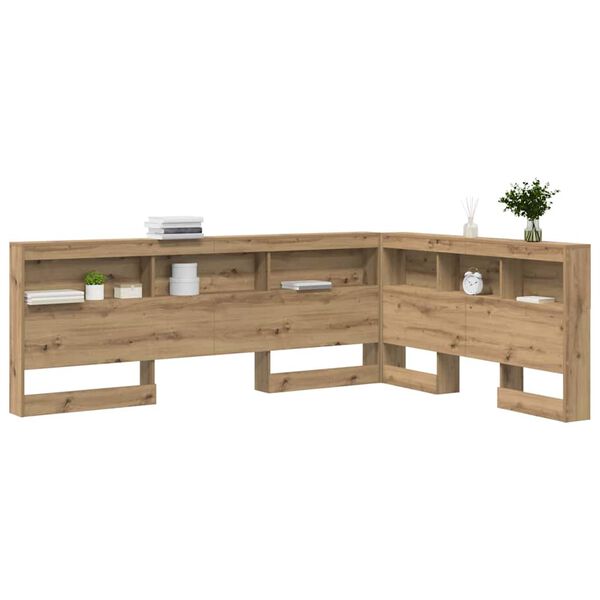 vidaXL Aufbewahrungskopfteil Artisan-Eiche 140 cm Holzwerkstoff
