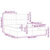 vidaXL Ottoman-Bett mit Matratzen Dunkelbraun 160x200 cm Stoff