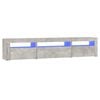 vidaXL TV-Schrank mit LED-Leuchten Betongrau 195x35x40 cm