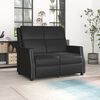 vidaXL Relaxsofa 2-Sitzer Schwarz Kunstleder