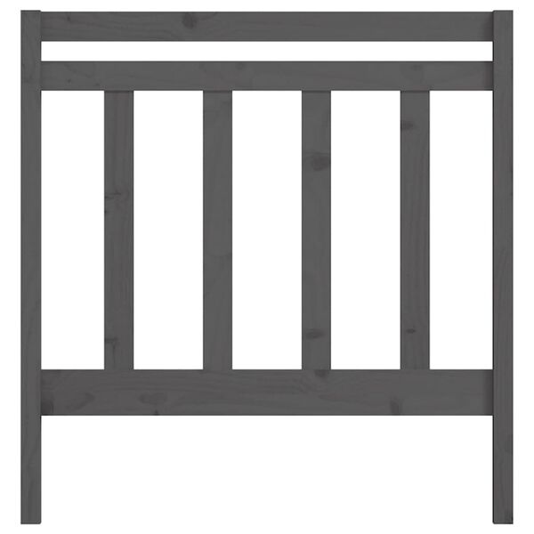 vidaXL Kopfteil Grau 95x4x100 cm Massivholz Kiefer