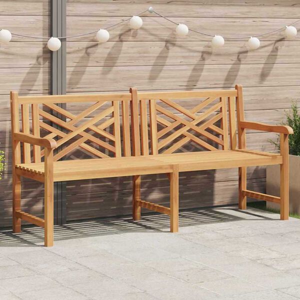 vidaXL Gartenbank Braun 180 x 60 x 90 cm Massivholz Teak