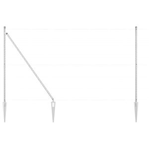 vidaXL Zaunpfosten 26 pcs Grau 3,2 x 3,2 x 180 cm