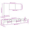 vidaXL 5-tlg. Wohnwand R&auml;uchereiche Holzwerkstoff