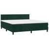 vidaXL Boxspringbett mit Matratze Dunkelgr&uuml;n 180x200 cm Samt