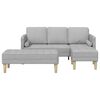 vidaXL Sofa Set mit Kissen 2 pcs Wolkengrau Polyester