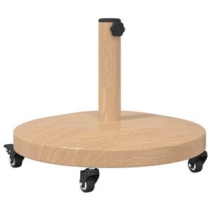 vidaXL Sonnenschirmst&auml;nder 24.8 kg Helles Holz Rund Verstellbar