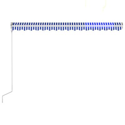 vidaXL Automatisch Einziehbare Markise 400×300 cm Blau und Weiß