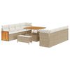 vidaXL Gartensofa-set mit Kissen 11 pcs Beige und Creme