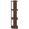 vidaXL B&uuml;cherregal 3 B&ouml;den Braun Eiche-Optik 60x30x120cm Holzwerkstoff