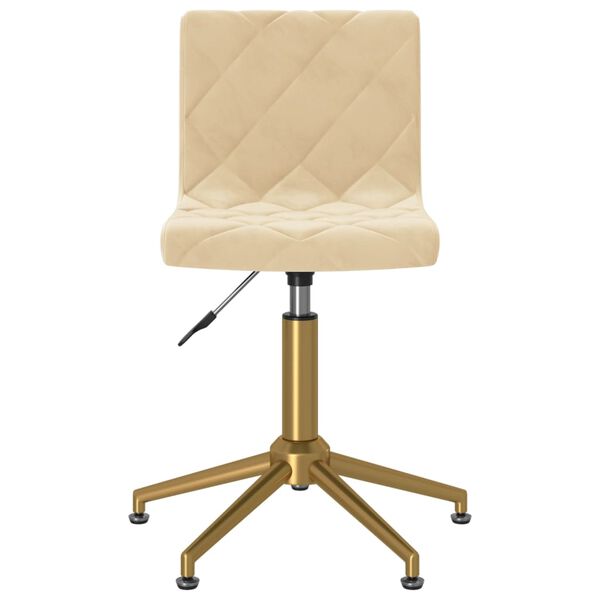 vidaXL Esszimmerst&uuml;hle 4 Stk. Drehbar Creme Samt