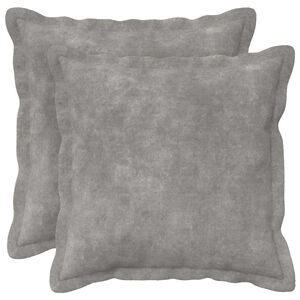 vidaXL Kissen 2 stk. HOUTEN Hellgrau 30 x 30 cm Mikrofaser Fleece