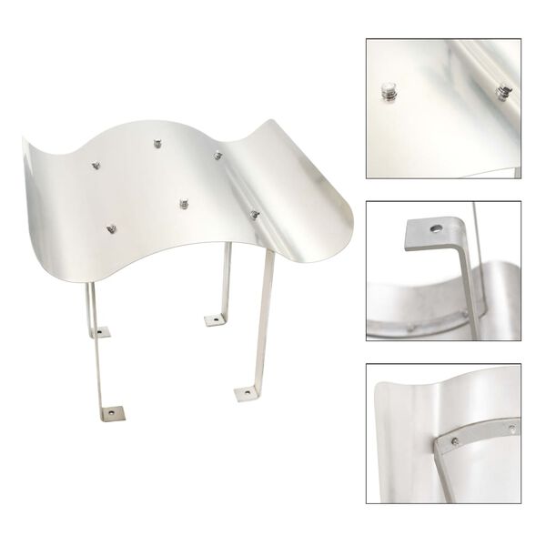 vidaXL Schornsteinabdeckung Edelstahl 70 x 100 x 38 cm