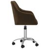 vidaXL B&uuml;rostuhl Drehbar Dunkelbraun Stoff