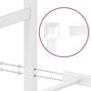 vidaXL Bettgestell mit Kopfteil Metall Wei&szlig; 90x200 cm