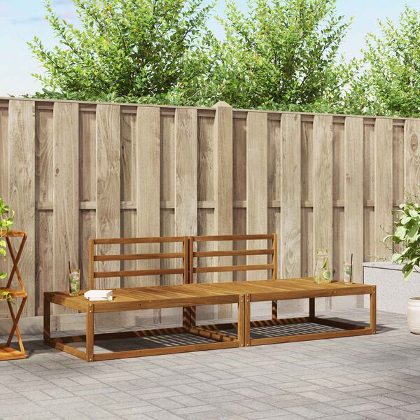 vidaXL Outdoor-Sofagarnitur 2 St&uuml;ck Natur 230,5 x 83 x 73 cm