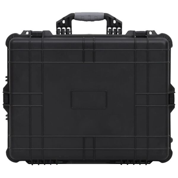 vidaXL Flugkoffer mit Rollen Schwarz 63x50x23 cm PP