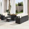 vidaXL Gartensofa-set 8 pcs Schwarz Poly-Rattan