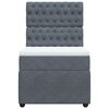 vidaXL Boxspringbett mit Matratze Dunkelgrau 90x200 cm Samt