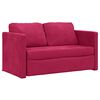 vidaXL Bodensofa mit Schlaffunktion Weinrot 122x204x55 cm Samt