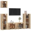 vidaXL 5-tlg. TV-Schrank-Set Sonoma-Eiche Holzwerkstoff