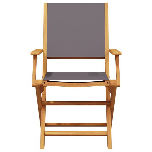 vidaXL 5-tlg. Garten-Essgruppe Stoff und Massivholz Anthrazit