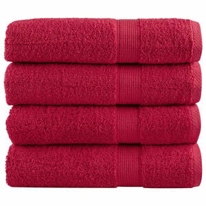 vidaXL Premium Badet&uuml;cher SOLUND 4 Stk. Rot 100x150 cm 600 g/m&sup2;