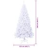 vidaXL K&uuml;nstlicher Weihnachtsbaum Wei&szlig; 240 cm PVC und Stahl