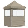 vidaXL Party-Zelt Taupe 200 x 200 x 306 cm Oxford-Stoff