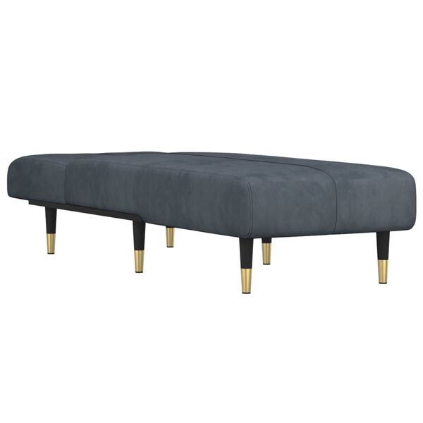 vidaXL Chaiselongue Dunkelgrau Samt