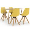 vidaXL 5-tlg. Essgruppe Gelb und Schwarz