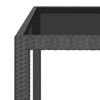 vidaXL 3-tlg. Garten-Essgruppe Poly Rattan und Hartglas Schwarz