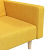 vidaXL Schlafsofa 2-Sitzer mit 2 Kissen Gelb Stoff