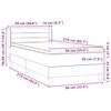 vidaXL Boxspringbett mit Matratze Rosa 90x210 cm Samt