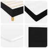 vidaXL Boxspringbett mit Matratze Schwarz 200 x 180 cm Polyester