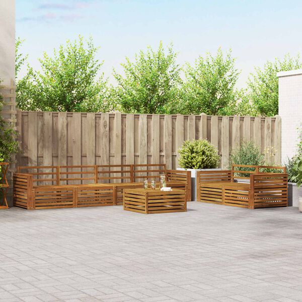 vidaXL Outdoor-Sofagarnitur 7 pcs Natur Massivholz Akazie