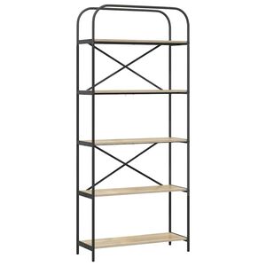 vidaXL B&uuml;cherregal 5 Ebenen 80 x 30 x 183 cm Holzwerkstoff