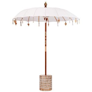 vidaXL Balinesischer Sonnenschirm mit Sockel 250 190 x 190 x 250 cm