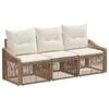 vidaXL Gartensofa-set 3 stk. Beige Poly-Rattan