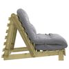 vidaXL Futon Schlafsofa mit Matratze 90x206x11 Kiefernholz Impr&auml;gniert