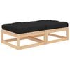 vidaXL Gartenhocker mit Kissen 2 Stk. Massivholz Kiefer