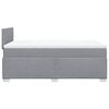 vidaXL Boxspringbett mit Matratze Hellgrau 120x190 cm Stoff