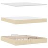vidaXL Ottoman-Bett mit Matratze Creme 180x200 cm Stoff