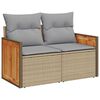 vidaXL Garten-Sofa-Set mit Kissen 11 pcs Beige und Hellgrau