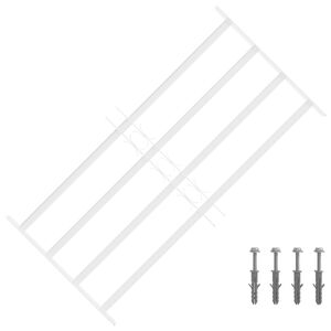 vidaXL Sicherheitsgitter f&uuml;r Fenster mit 4 Querstangen 3 stk.
