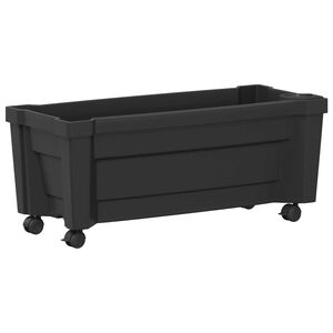 vidaXL Calypso Blumentopf mit R&auml;dern Anthrazit 79 x 35 x 33 cm PP